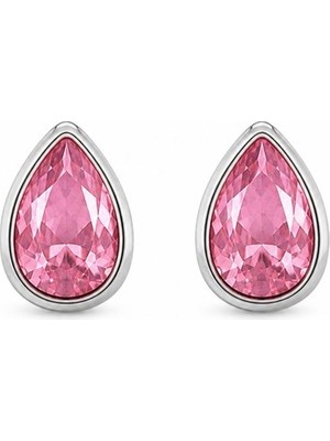 Hotchıc 925 Ayar Pembe Damla Taşlı Gümüş Küpe