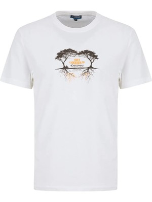 Discovery Expedition Beyaz Erkek T-Shirt D6SU-TST3100