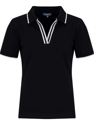 Discovery Expedition Siyah Pamuk Karışımlı Polo T-Shirt D6SL-TST3503