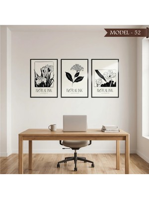 Akıllı Kağıt Cam Görünümlü Yapışkanlı Tablo Çiçek (Model- 52)