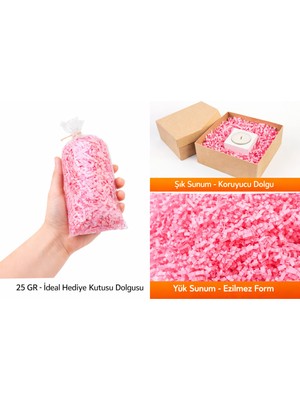 Orbak Kağıtçılık Toz Pembe Z Zigzag Kırpık Kâğıt – Hediye Kutu Içi Dolgu Süsleme ve Dolgu Malzemesi 25 gr