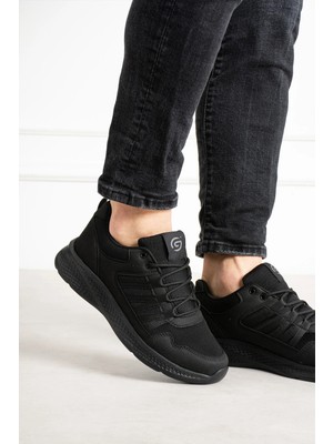 GOLDER Erkek Sneaker Günlük Rahat Taban Spor Ayakkabı Siyah Siyah