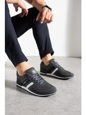 GOLDER Erkek Sneaker Günlük Rahat Taban Spor Ayakkabı Füme Siyah