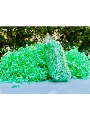 Orbak Kağıtçılık Yeşil Z Zigzag Kırpık Kâğıt – Hediye Kutu Içi Dolgu Süsleme ve Dolgu Malzemesi 25 gr