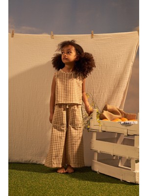 Oh la la Koala For Little Ones Bej Daisy Picnic Serisi Fisto Detayli Ikili Takım