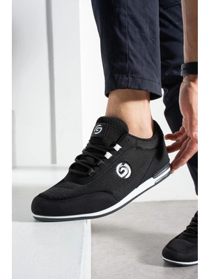 GOLDER Erkek Sneaker Günlük Rahat Taban Spor Ayakkabı Siyah Beyaz
