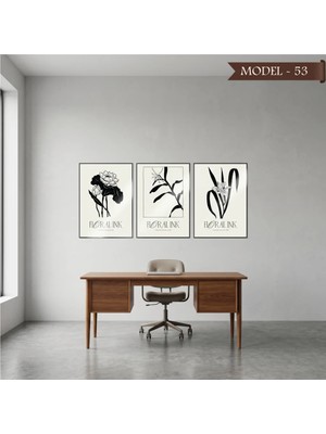 Akıllı Kağıt Cam Görünümlü Yapışkanlı Tablo Çiçek (Model- 53)