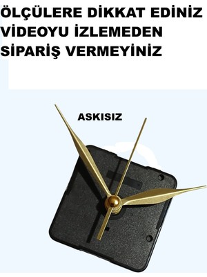 Cnr Shop Saat Mekanizması 16 mm Şaft Boyu Sessiz Çalışır Akar Küçük Boy Akrep Yelkovan Saniye (Askısız)