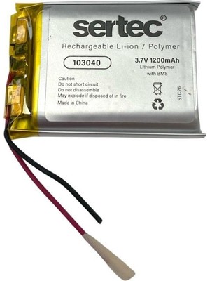 Sertec 103040 3.7V 1200MAH Li-Ion Polymer Pil