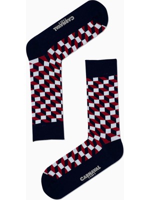 Carnaval Socks Küp Damalı Desenli Renkli Çorap