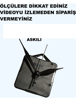 Cnr Shop Saat Mekanizması 16 mm Şaft Boyu Sessiz Çalışır Akar Küçük Boy Akrep Yelkovan Saniye (Askılı)