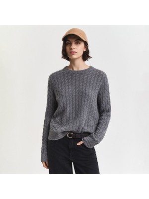 Gant Kadın Gri Regular Fit Triko
