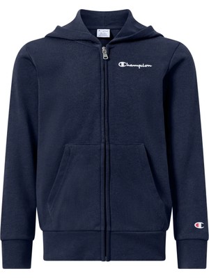 Champion Lacivert Erkek Çocuk Sweatshirt 307440-F/ZIP Hoodie Sweats