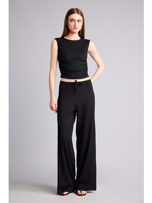 DeFacto Straight Fit Kırışık Dokulu Pantolon H8060AX26SM