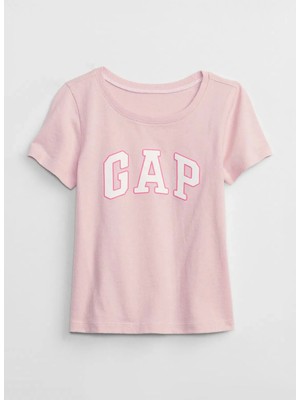 Gap Pembe Kız Çocuk Baskılı T-Shirt 459909007