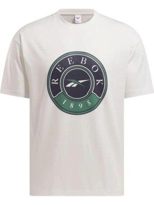 R100253177 Reebok Lawn Club T-Shırt Erkek T-Shirt Beyaz