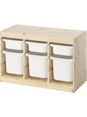 IKEA Trofast Saklama Ünitesi, Çam-Beyaz, 93X44X52 cm