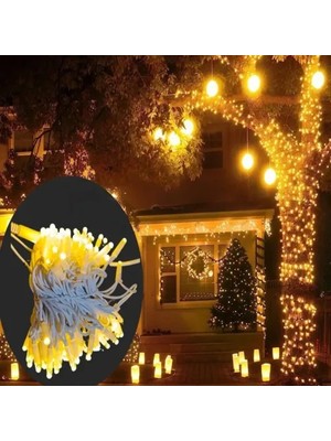 sbodurhome 10M 100 LED IP65 Dış Mekan LED Işık Beyaz Kablo