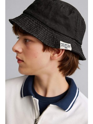 DeFacto Etiket Baskılı Jean Bucket Şapka Erkek Çocuk B7890A826SM