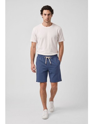 Tommy Life Petrol Standart Fit Basic Arka Cepli Erkek Şort - 81314