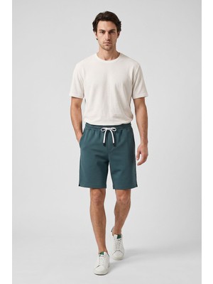 Tommy Life Orman Yeşili Standart Fit Basic Arka Cepli Erkek Şort - 81314
