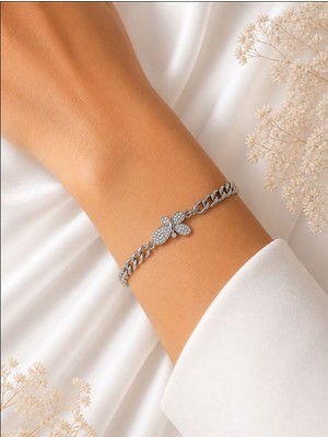 Hotchic Hotchıc Taşlı Kelebek Gurmet 925 Ayar Gümüş Bileklik