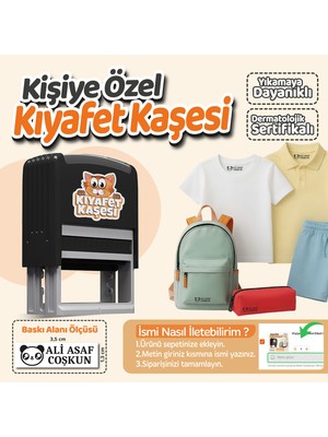 Obibaskı Kişiye Özel Isimli Kıyafet Kaşesi Yıkamaya Dayanıklı Tekstil Kaşesi