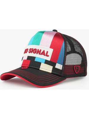 RustandRich Kadın Erkek Siyah Trucker Şapka Urban Collection No Signal