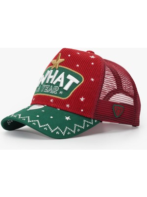 RustandRich Kadın Erkek Kırmızı Trucker Şapka Limited Collection Wşapka A Year