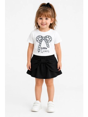 Myhanne Little Love Baskılı Şort Etekli Kız Çocuk Takım 30473