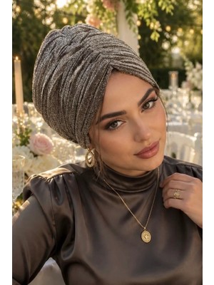 Aişe Tesettür Ağaç Kabuğu Piliseli Büzgü Model Dolgulu Bone