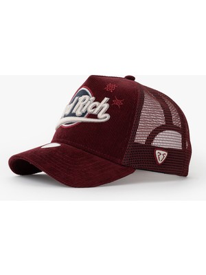 RustandRich Kadın Erkek Bordo Trucker Şapka Hard Collection Hard Rich