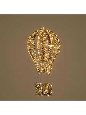 Chakra Asu LED Işıklı Balon Dekor 78 cm Altın