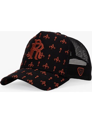RustandRich Kadın Erkek Siyah/bakır Trucker Şapka Premium Collection Regalia