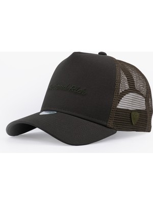 RustandRich Kadın Erkek Haki Trucker Şapka Timeless Collection Basic