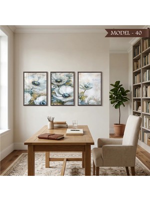Akıllı Kağıt Cam Görünümlü Yapışkanlı Tablo Çiçek (Model- 40)