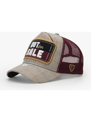RustandRich Kadın Erkek Bordo Trucker Şapka Motto Collection Not For Sale