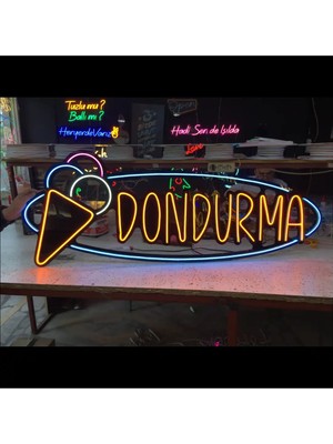 Neonled Külah Dondurma Neon LED Dekoratif Aydınlatma