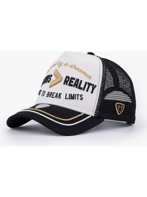 RustandRich Kadın Erkek Siyah Trucker Şapka Urban Collection Dreams