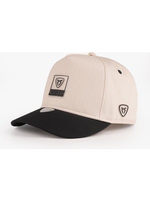 RustandRich Kadın Erkek Bej Siyah Trucker Şapka Curved Visor Urban Collection Contrast