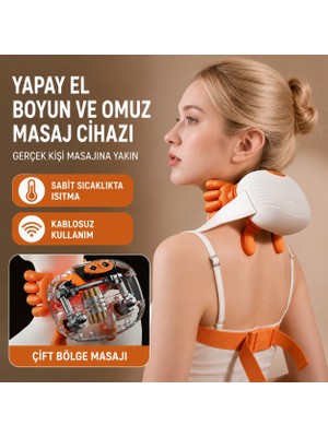 Azurtech Omuz Masaj Aleti, Handiva Boyun Masaj Aleti, N7 Master El Servikal, 3 Hız Ayarı, Derin Doku 3D Yoğurma, Kompakt ve Hafif, Omuz, Boyun ve Alt Karın Için