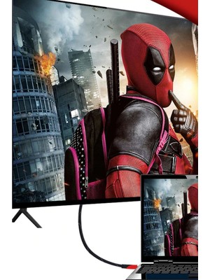 Hereveoyuncak HDMI Kablosu Hdtv Bilgisayar Uydu Görüntü Ses Full Hd Sargılı Görüntü Aktarma Kablosu - 5 Mettre