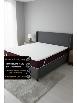 Micro-ped %100 Sıvı Su Geçirmez Tek-çift Kişilik Köşe Lastikli Yatak Alezi Koruyucu Bebek Çocuk Alez 90x190 cm