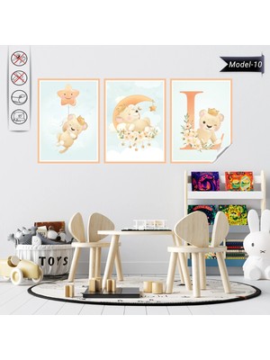 Akıllı Kağıt Statik Tutunma Özellikli Tablo - Poster Çocuk Odası (Model-10)