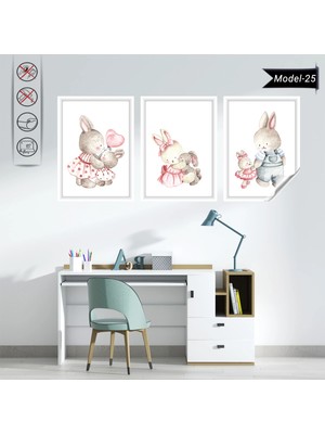 Akıllı Kağıt Statik Tutunma Özellikli Tablo - Poster Çocuk Odası (Model-25)