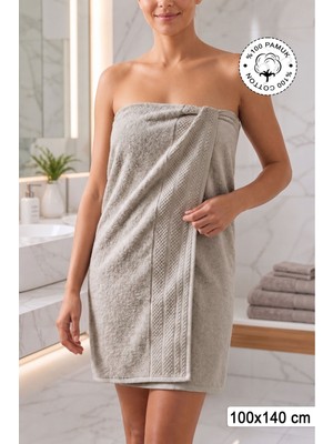 Vionel Home %100 Pamuk Softure Banyo Havlusu | Yüksek Emici | Yumuşak Dokulu | Premium Havlu | 100X140 cm - Vizon