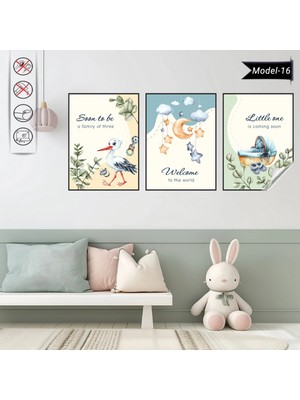 Akıllı Kağıt Statik Tutunma Özellikli Tablo - Poster Çocuk Odası (Model-16)
