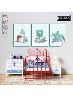 Akıllı Kağıt Statik Tutunma Özellikli Tablo - Poster Çocuk Odası (Model-14)