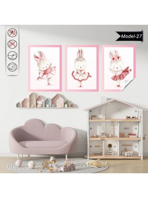 Akıllı Kağıt Statik Tutunma Özellikli Tablo - Poster Çocuk Odası (Model-27)