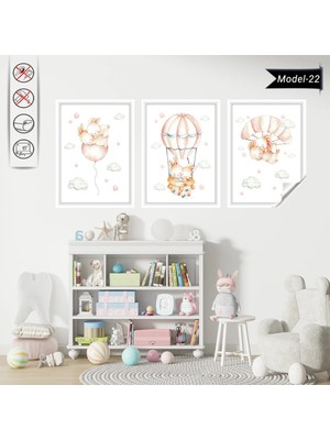 Akıllı Kağıt Statik Tutunma Özellikli Tablo - Poster Çocuk Odası (Model-22)